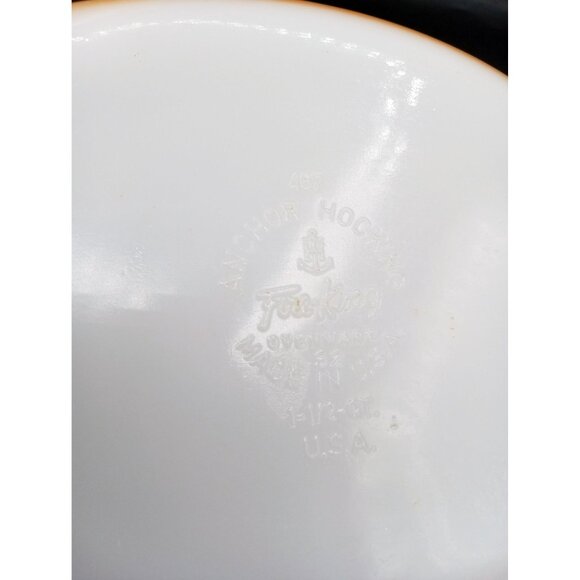 Anchor Hocking Fire King 1.5 Qt Oval Casserole Dish Vintage 467 Ovenware Orange - Picture 13 of 16